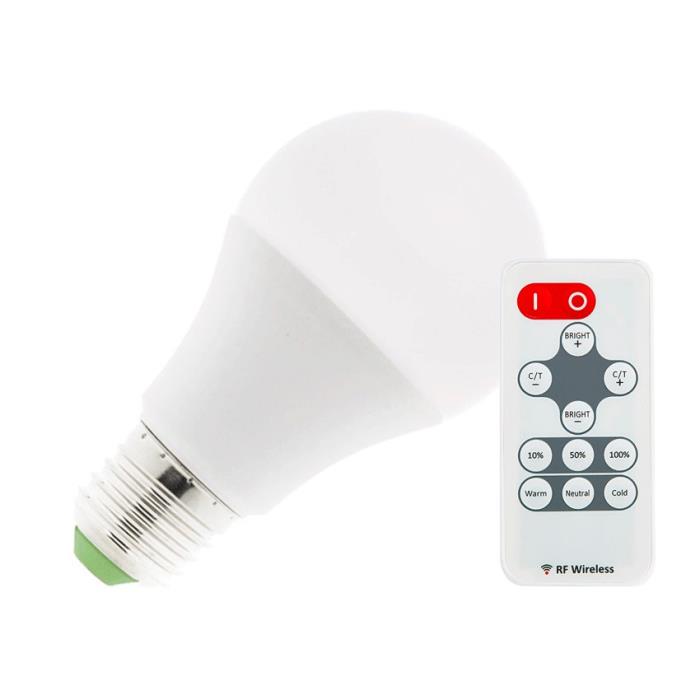 Lampadina LED Tª Colore Selezionabile E27 Regolabile A60 9W